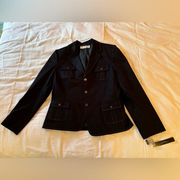 NWT navy blue Tahari pantsuit - 10 - Picture 8 of 12